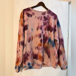 Urban Outfitters Pink and Purple Crew Neck Sweater